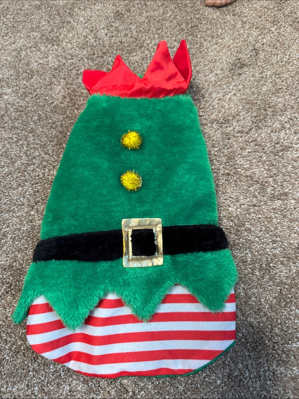 Christmas elf dog costume festive design perfect for holiday CHRISTMAS sz Medium - Picture 2 of 7